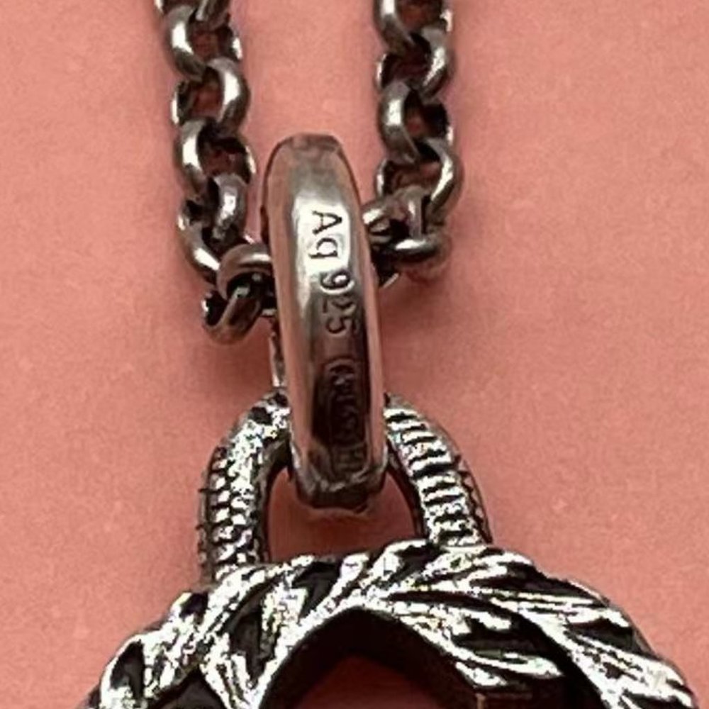 Gucci Classic Interlocking Double G Sterling Silv… - image 3